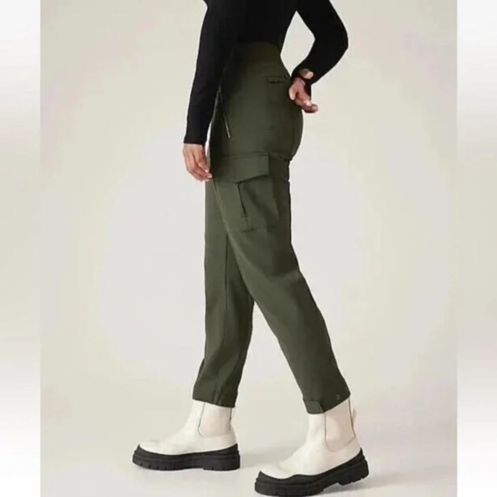 ATHLETA | Endless High Rise Cargo Pants Olive Green Casual Travel Joggers 6